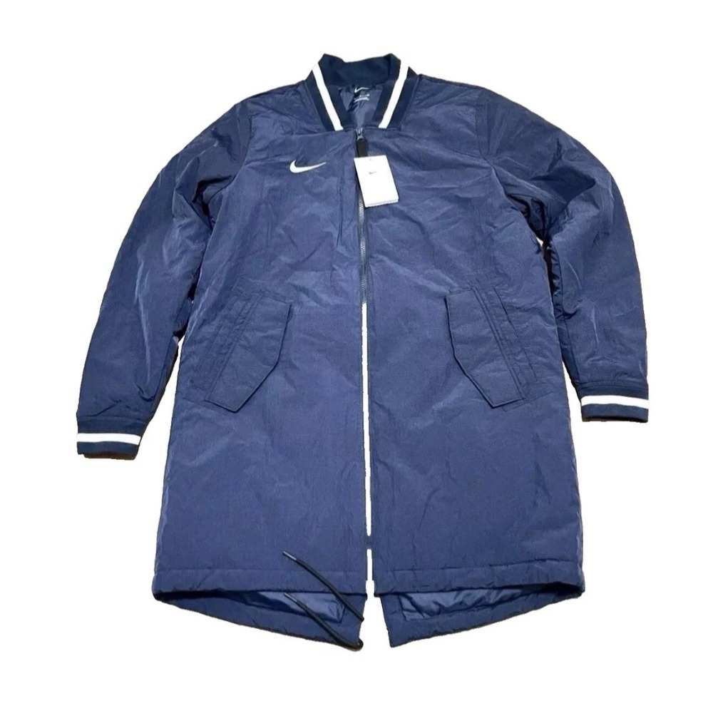 NWT NIKE Dugout Long Full Zip Parka Jacket | Navy |‎ Women's  Large